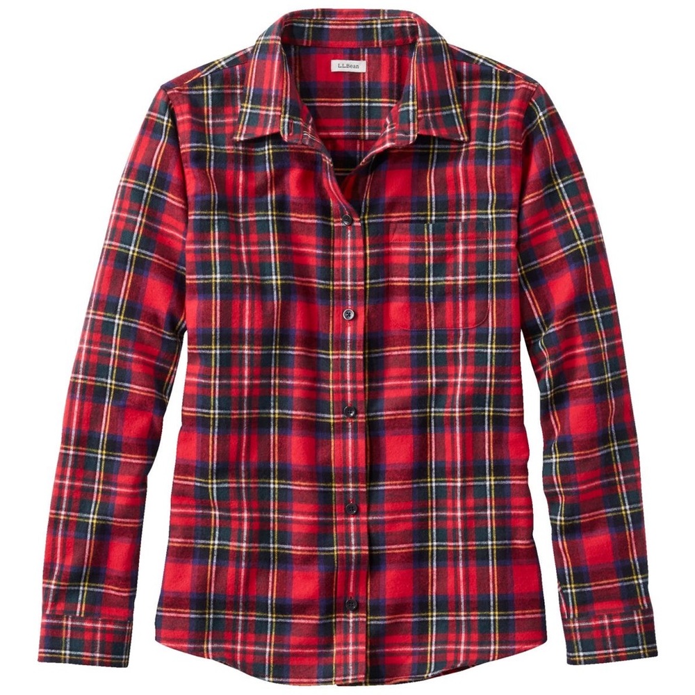 LL Bean Women’s Scotch Plaid Flannel Shirt
